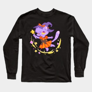 Halloween Kitty Magician Long Sleeve T-Shirt